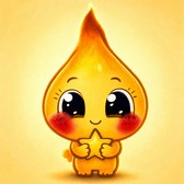 Lu holding a golden star